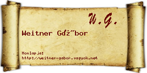 Weitner Gábor névjegykártya
